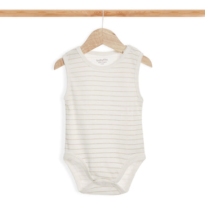 Baby Fits Organic Bamboo Bodysuits Dino & Stripe Pack of 5 (0-3m)