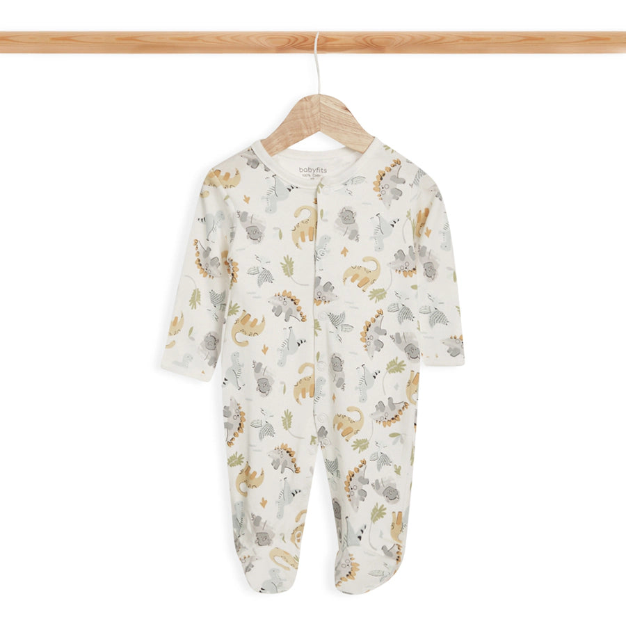 طقم نوم ديناصورات من القطن العضوي من Babyfits، عبوة من 3 قطع طقم نوم ديناصورات من القطن العضوي من Babyfits، عبوة من 3 قطع