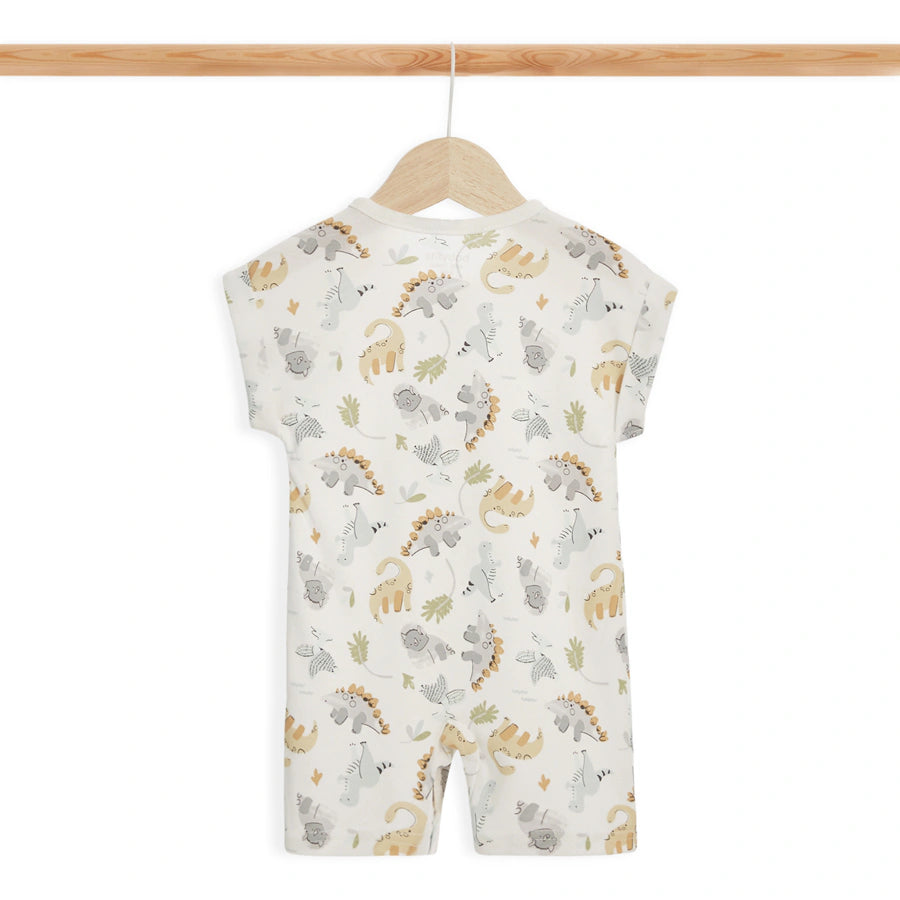 طقم ملابس نوم للأطفال من القطن العضوي من Babyfits، طقم من 3 قطع، مطبوع عليه رسومات ديناصورات طقم ملابس نوم للأطفال من القطن العضوي من Babyfits، طقم من 3 قطع، مطبوع عليه رسومات ديناصورات