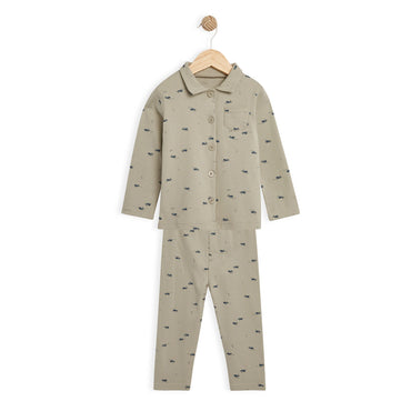 Babyfits Organic Cotton Pyjama Set Collar Underwater (0-6m)