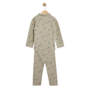Babyfits Organic Cotton Pyjama Set Collar Underwater (0-6m)
