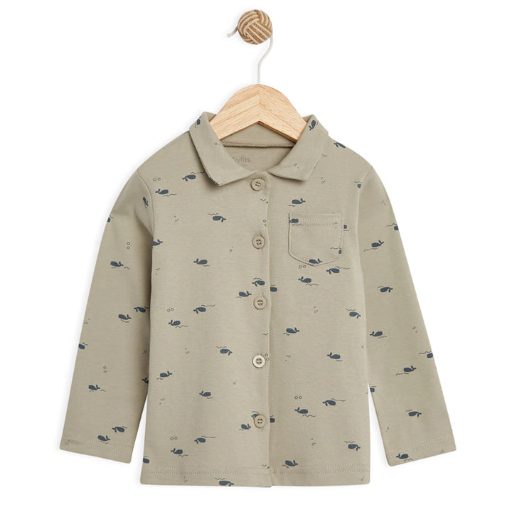 Babyfits Organic Cotton Pyjama Set Collar Underwater (0-6m)