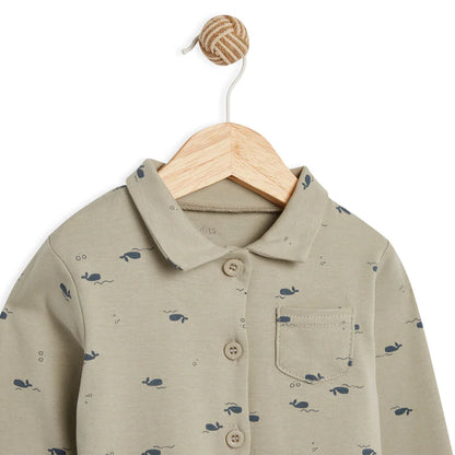 Babyfits Organic Cotton Pyjama Set Collar Underwater (0-6m)