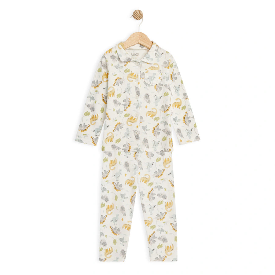 طقم بيجاما من القطن العضوي من Babyfits بياقة ديناصورات طقم بيجاما من القطن العضوي من Babyfits بياقة ديناصورات