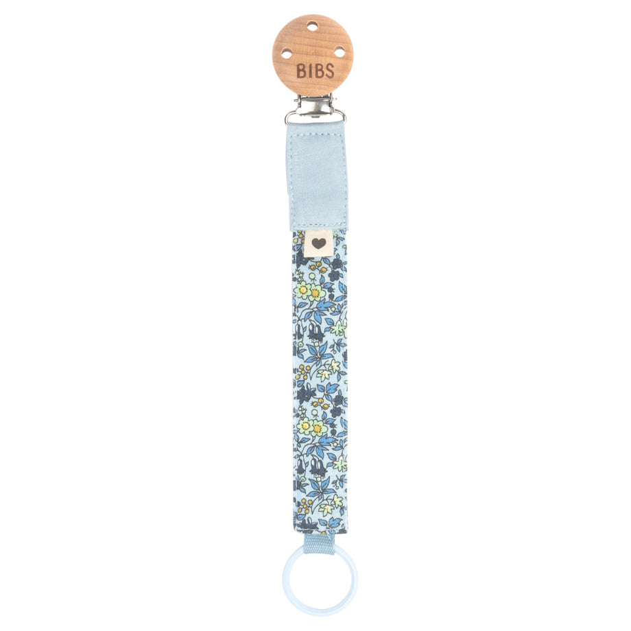 BIBS x Liberty Pacifier Clip Chamomile Lawn (Baby Blue)