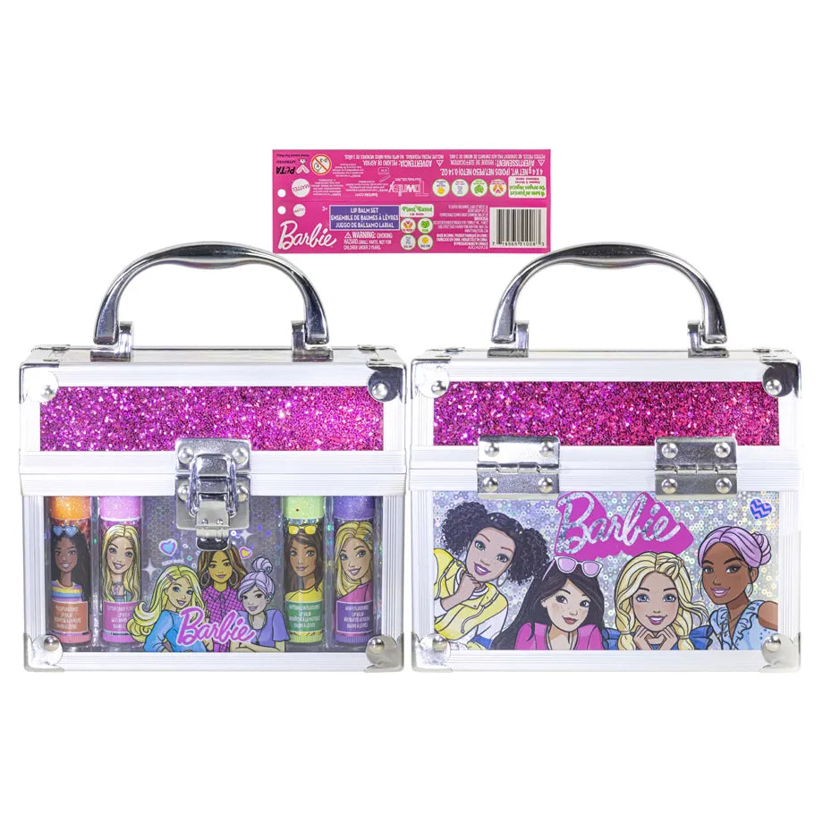 Townley Girl 4 pack Lip Balm With Train Case for Girls