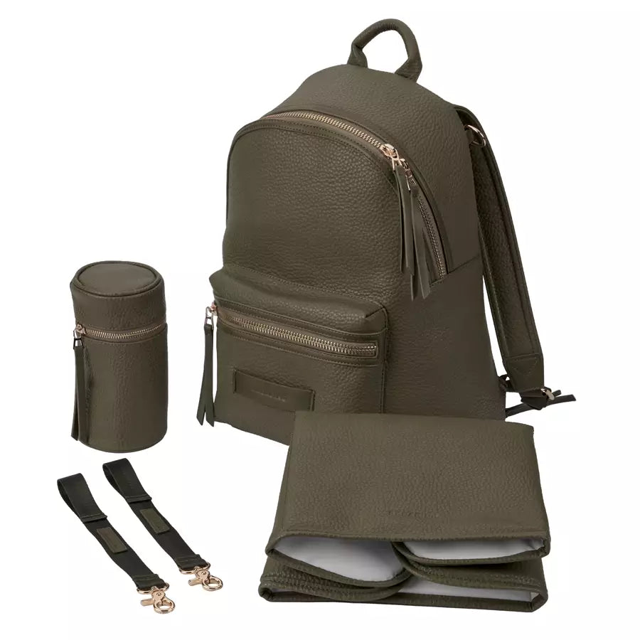Bababing Tumble Leather Changing Bag (Olive Green) Bababing Tumble Leather Changing Bag (Olive Green)