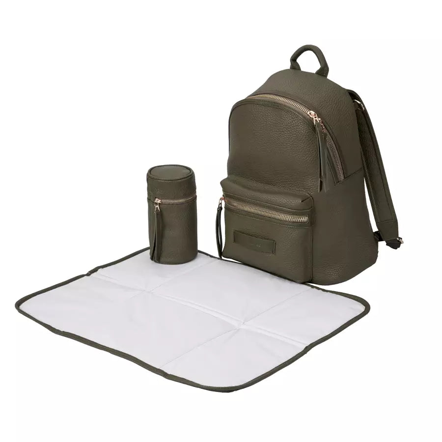 Bababing Tumble Leather Changing Bag (Olive Green) Bababing Tumble Leather Changing Bag (Olive Green)