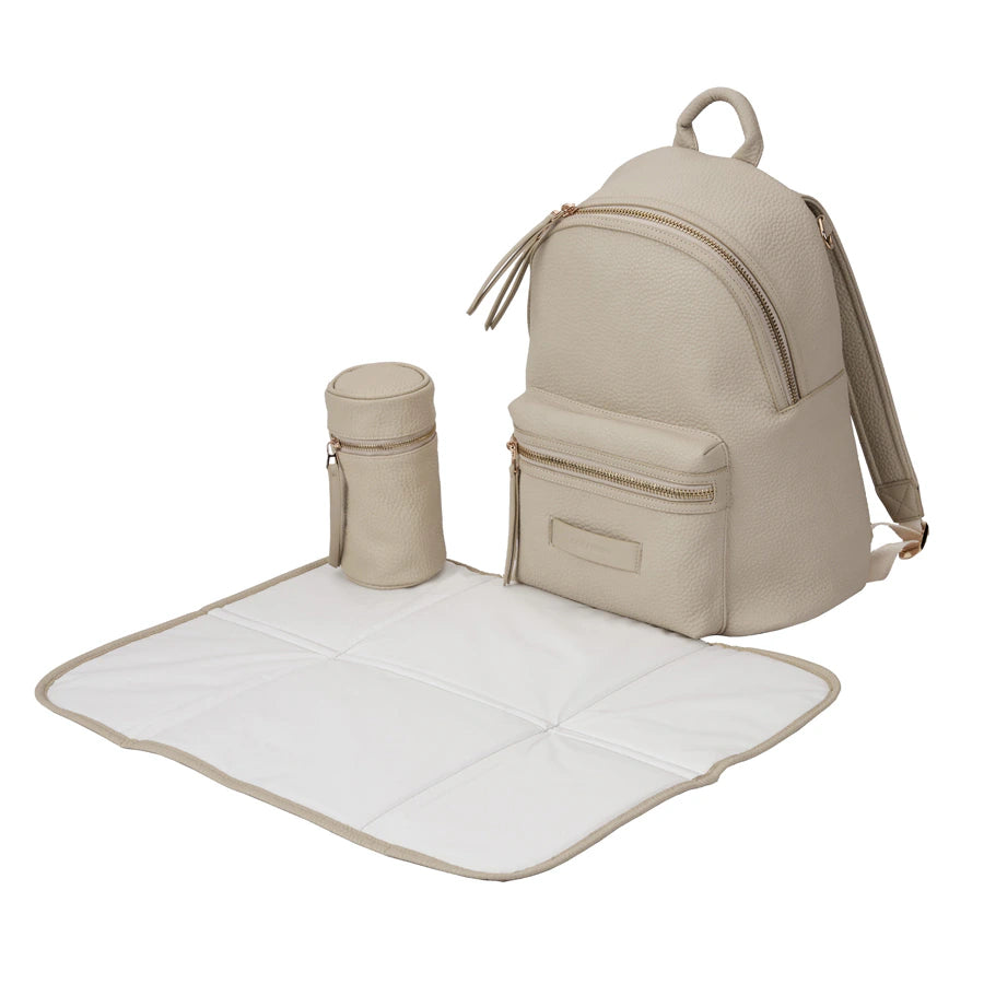 Bababing Tumble Leather Changing Bag (Sand) Bababing Tumble Leather Changing Bag (Sand)