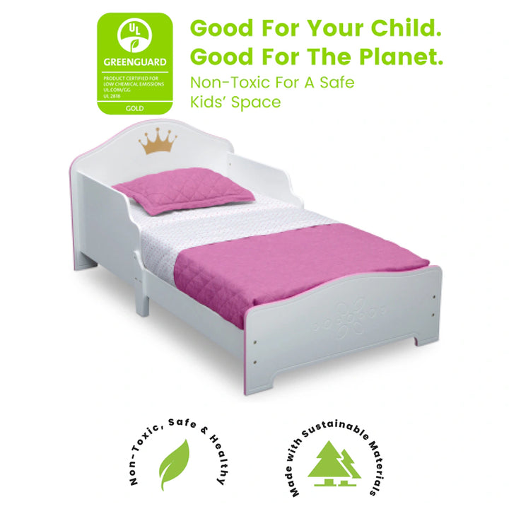 Delta Children Princess Crown Wooden Toddler Bed