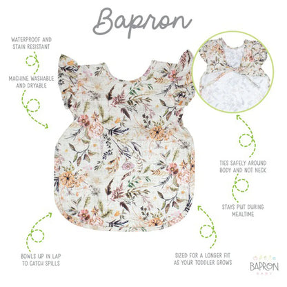 Bapronbaby Feeding Bib (Delilah Floral Flutter)