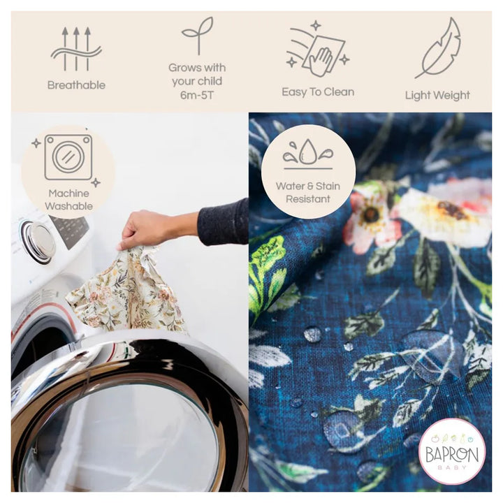 Bapronbaby Feeding Bib (Delilah Floral Flutter)