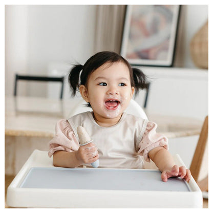 Bapronbaby Feeding Bib (Solid Champagne Minimalist)