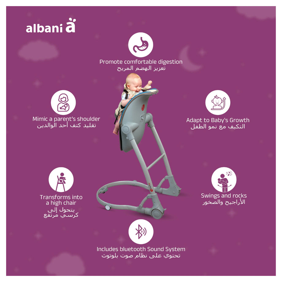BabyUp Highchair by Albani  (Blue)