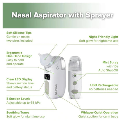 Haakaa 2-In-1 Nasal Aspirator With Sprayer