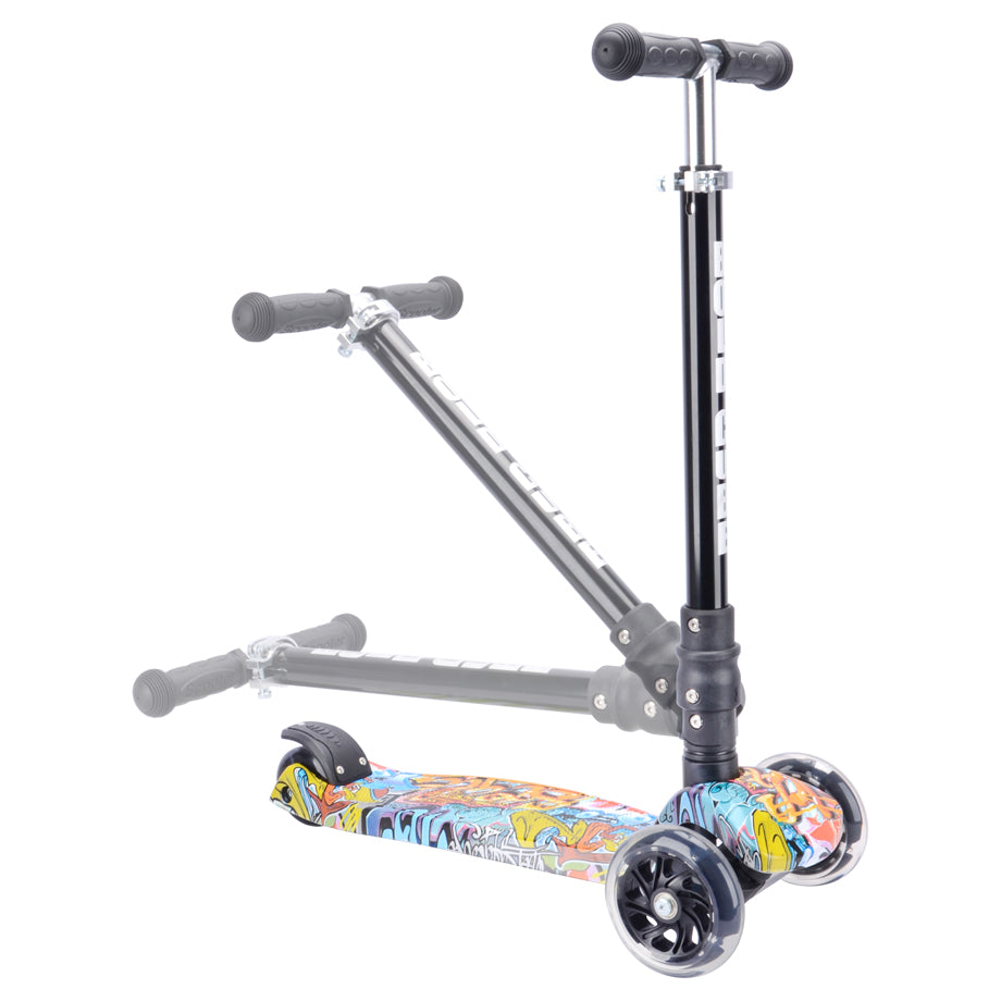 Boldcube 3 Wheel Scooter Big Fold Street Graffiti