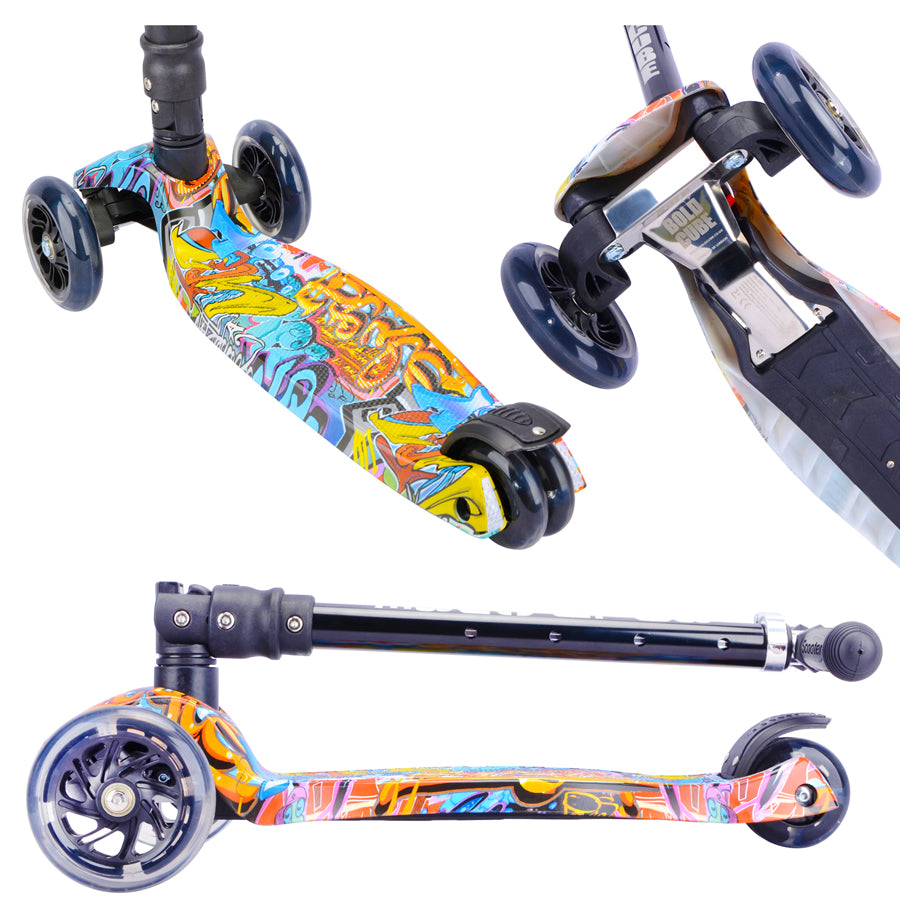 Boldcube 3 Wheel Scooter Big Fold Street Graffiti