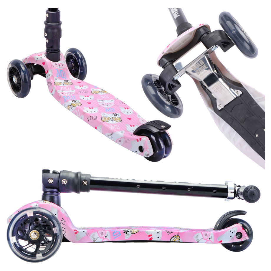 Boldcube 3 Wheel Scooter Big Fold Kitty Love