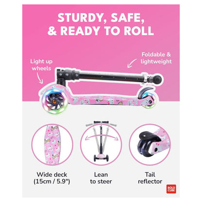 Boldcube 3 Wheel Scooter Big Fold Kitty Love