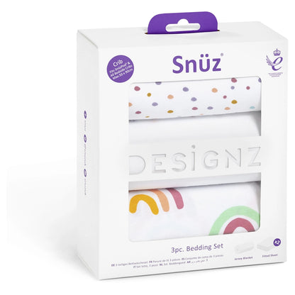 Snuz 3-Piece Crib Bedding Set Rainbow Design
