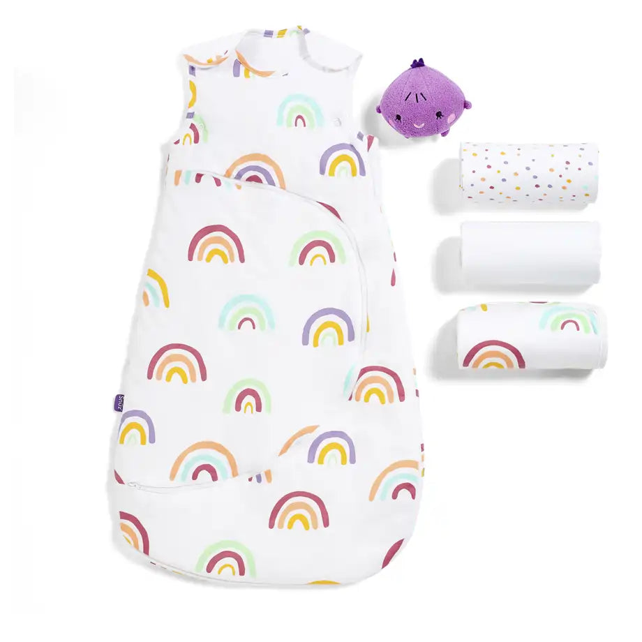 Snuz 3-Piece Crib Bedding Set Rainbow Design