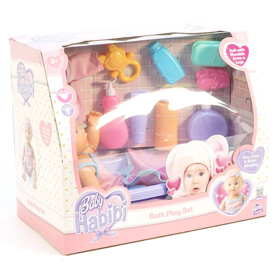 Baby Habibi Doll Bath Play Set 14 inch