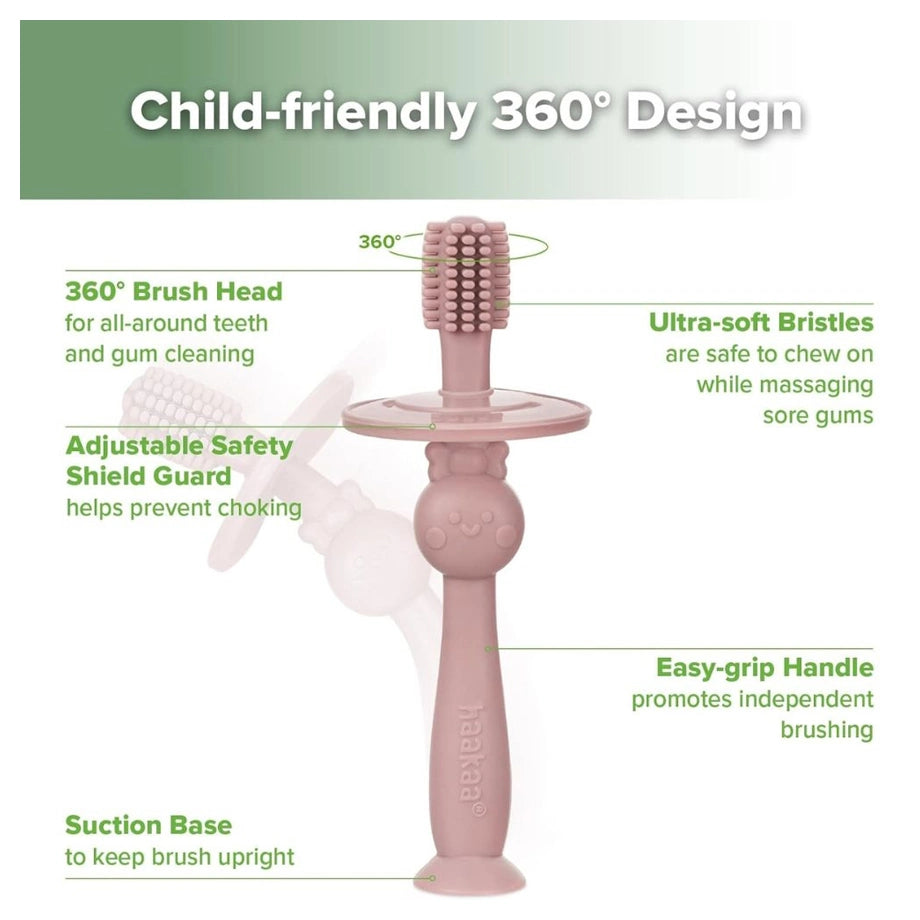 Haakaa 360° Silicone Toothbrush (Blush)