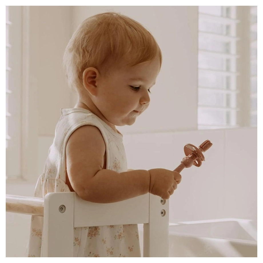 Haakaa 360° Silicone Toothbrush (Blush)
