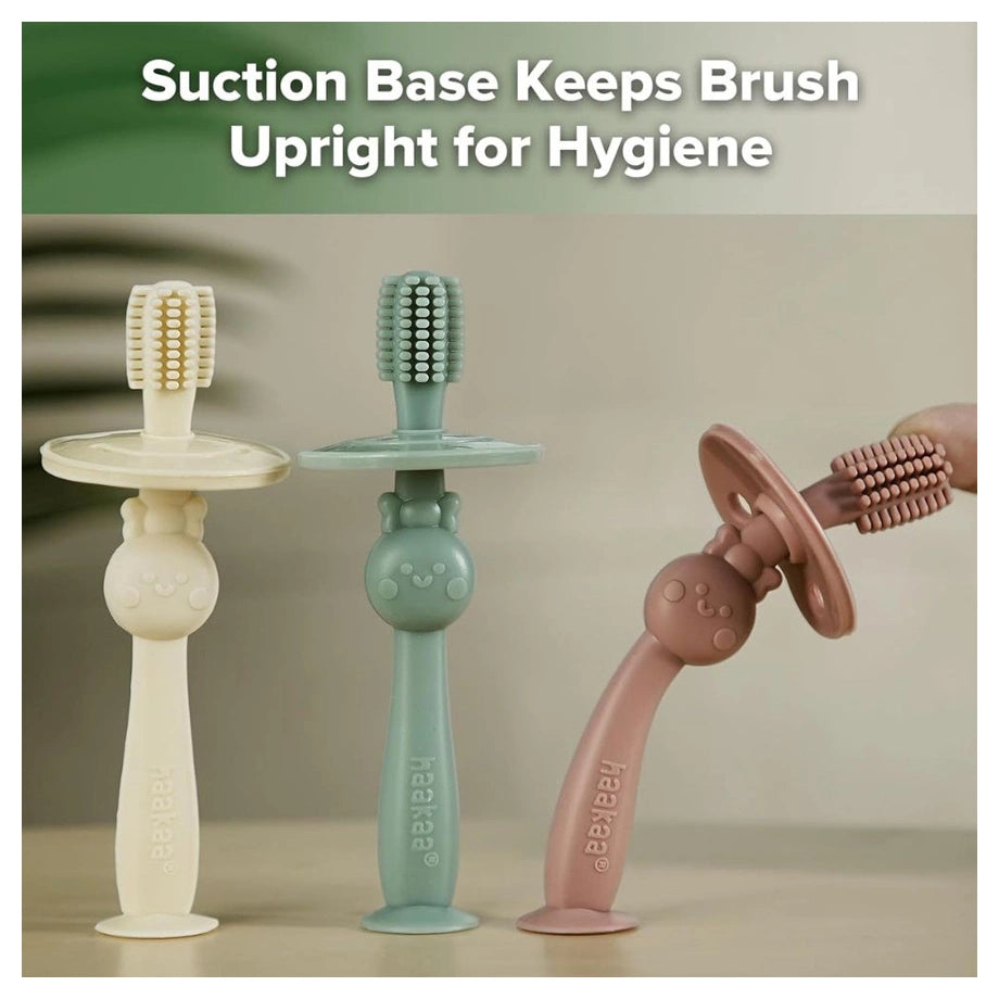 Haakaa 360° Silicone Toothbrush (Blush)