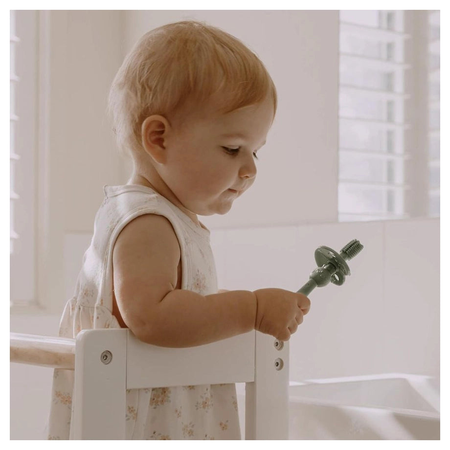 Haakaa 360° Silicone Toothbrush (Pea Green)