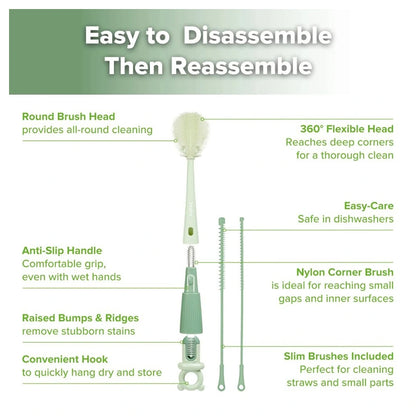 Haakaa 5-In-1 Cleaning Brush Set