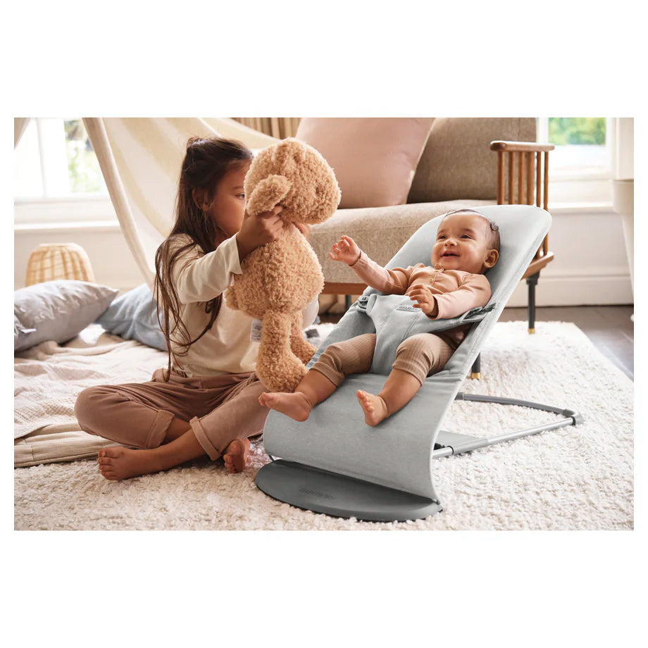 Babybjörn Bouncer Bliss 2-In-1 Adjustable Baby & Toddler Chair,4 Positions (Light Grey)