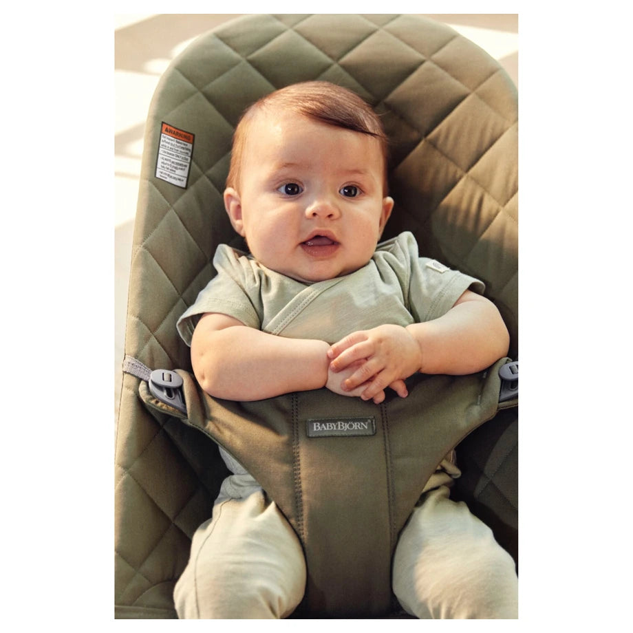 BabyBjörn Bouncer Bliss, Woven, Classic Quilt (Dark Green)