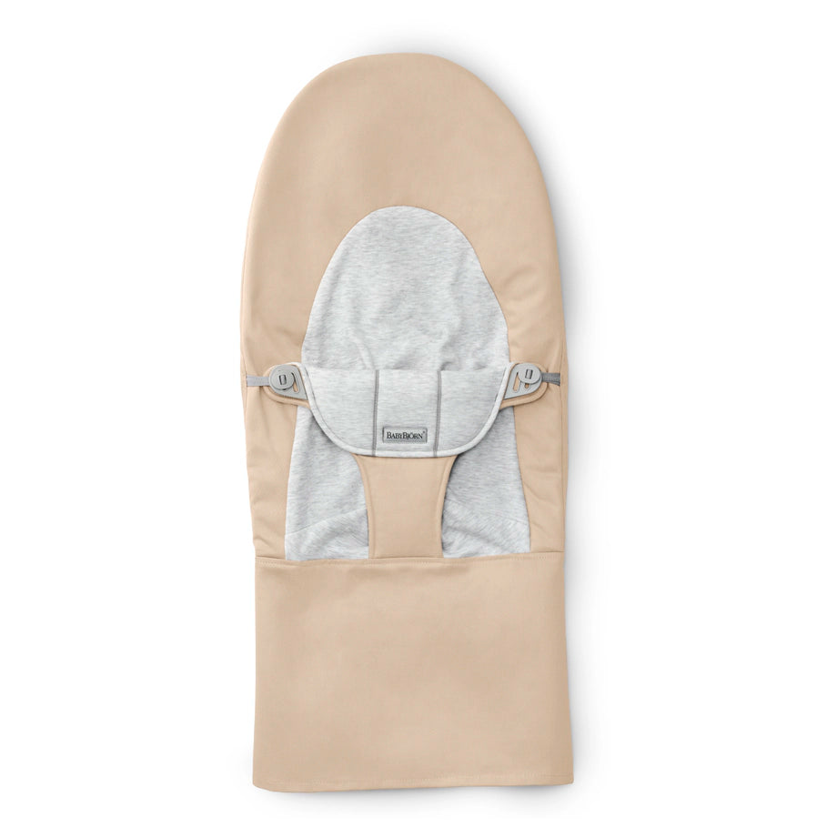 BabyBjörn Fabric Seat Bouncer Balance Soft (Woven/Jersey, Beige/Grey)