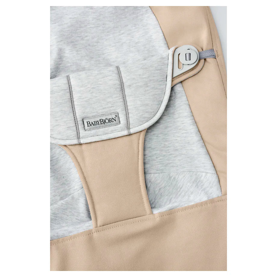 BabyBjörn Fabric Seat Bouncer Balance Soft (Woven/Jersey, Beige/Grey)