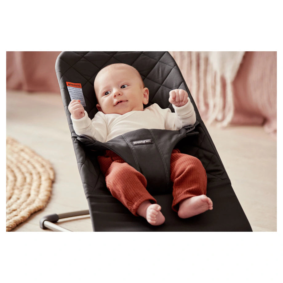 BabyBjörn Fabric Seat Bouncer Balance Soft,(Cotton, Black)