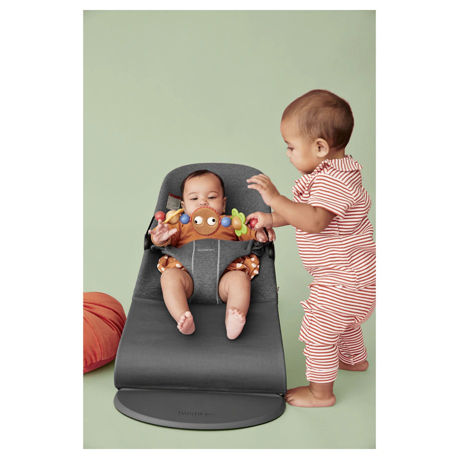 BabyBjörn Fabric Seat Bouncer Bliss, 3D Jersey, Charcoal (Grey)