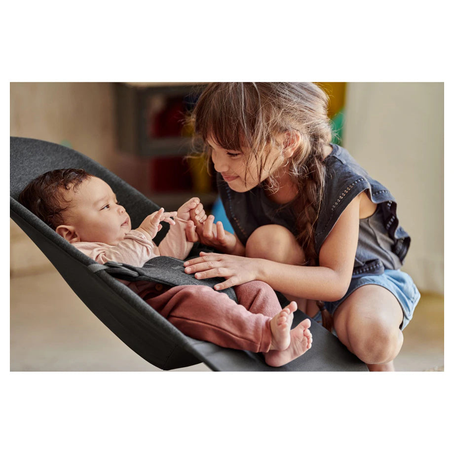 BabyBjörn Fabric Seat Bouncer Bliss, 3D Jersey, Charcoal (Grey)
