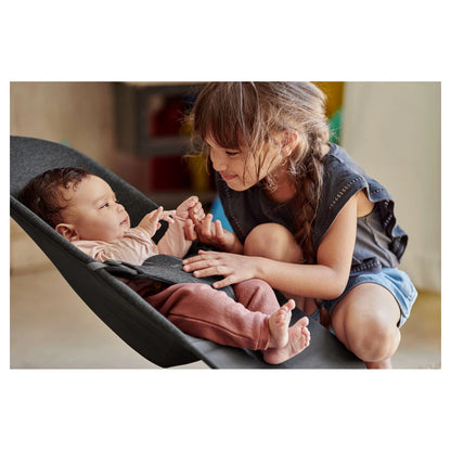 BabyBjörn Fabric Seat Bouncer Bliss, 3D Jersey, Charcoal (Grey)