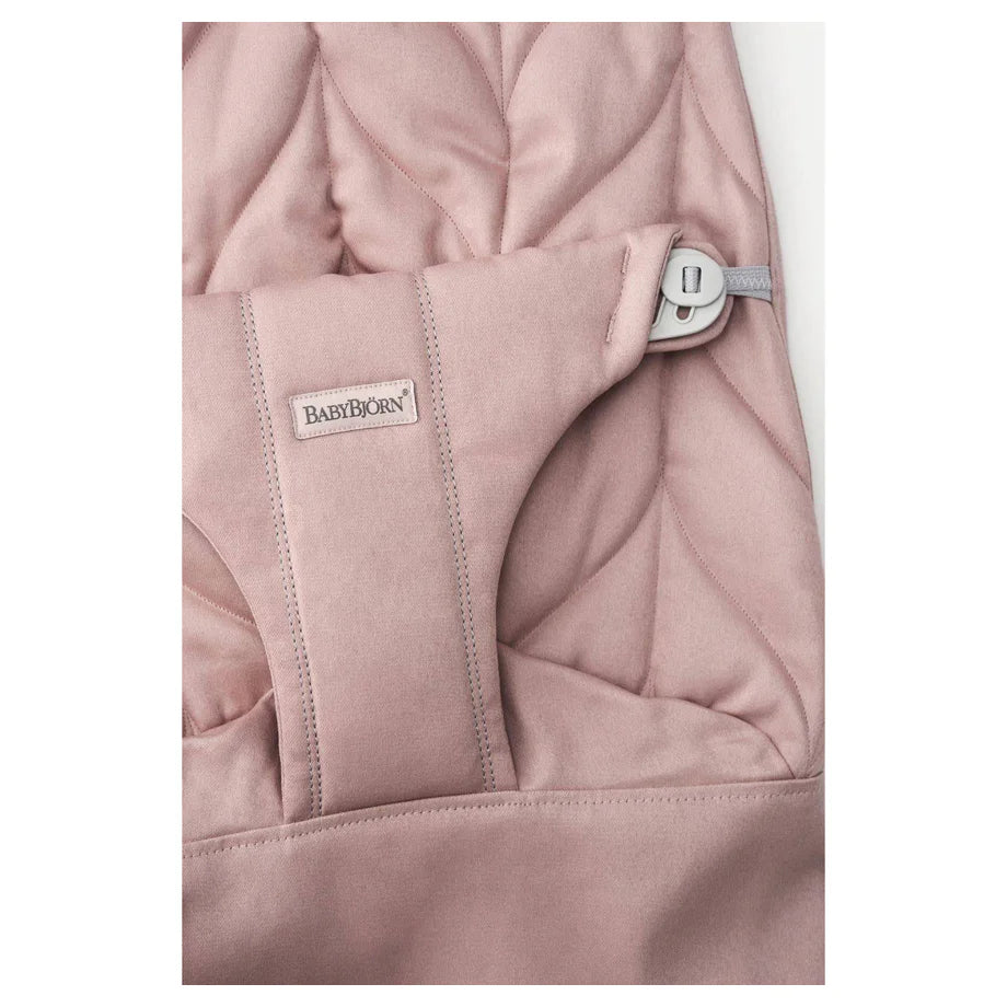 BabyBjörn Fabric Seat Bouncer Bliss, Woven, Petal Quilt,( Dusty Pink)