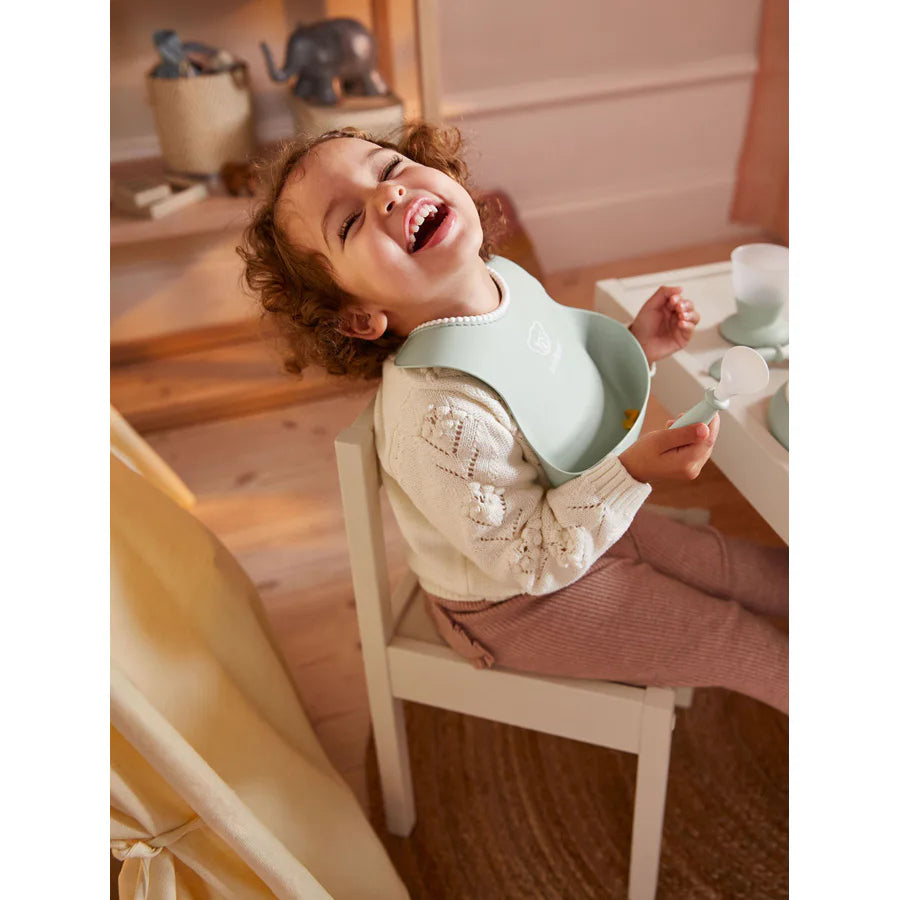 BabyBjörn Baby Bib (Powder Green/Powder Pink) - Pack of 2