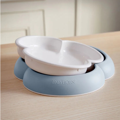 BabyBjörn Baby Feeding Set - 4 pcs (Powder Blue)