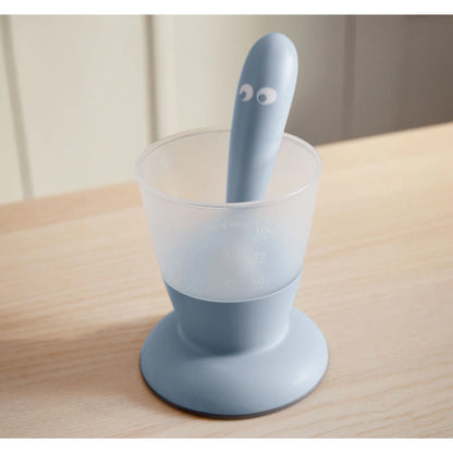 BabyBjörn Baby Feeding Set - 4 pcs (Powder Blue)