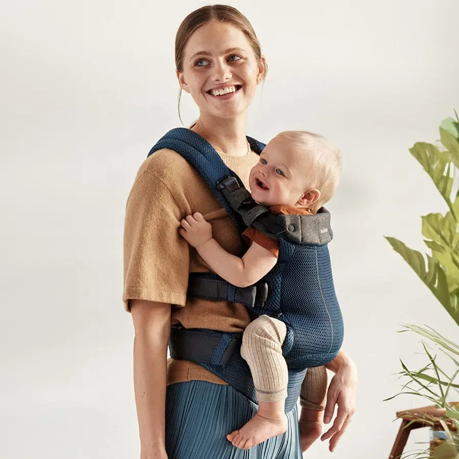 BabyBjörn حاملة الأطفال هارموني - شبكة ثلاثية الأبعاد (أزرق داكن) BabyBjörn حاملة الأطفال هارموني - شبكة ثلاثية الأبعاد (أزرق داكن)