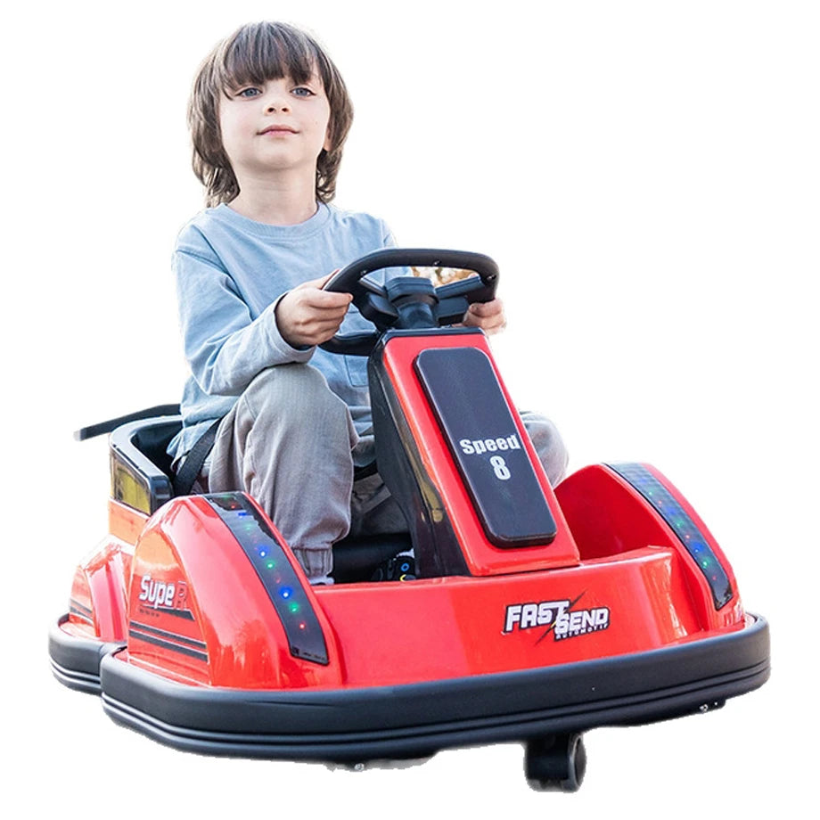 Tobbi Kids 6V Electric Bumper Car With 360-Degree Rotation