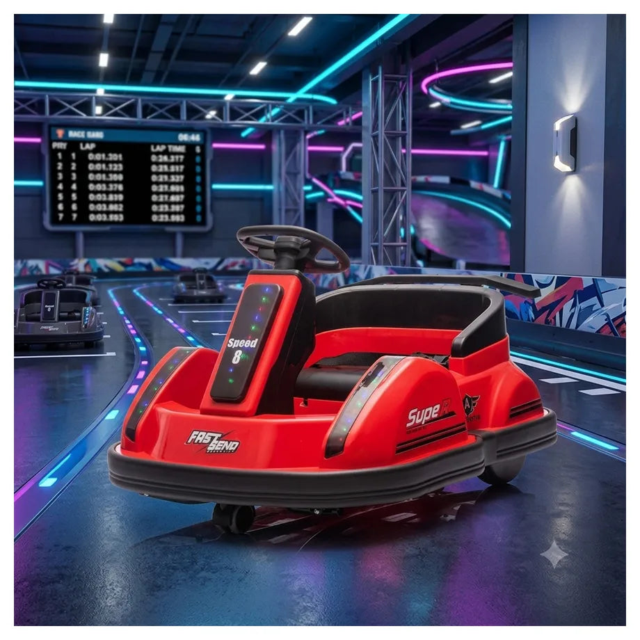Tobbi Kids 6V Electric Bumper Car With 360-Degree Rotation