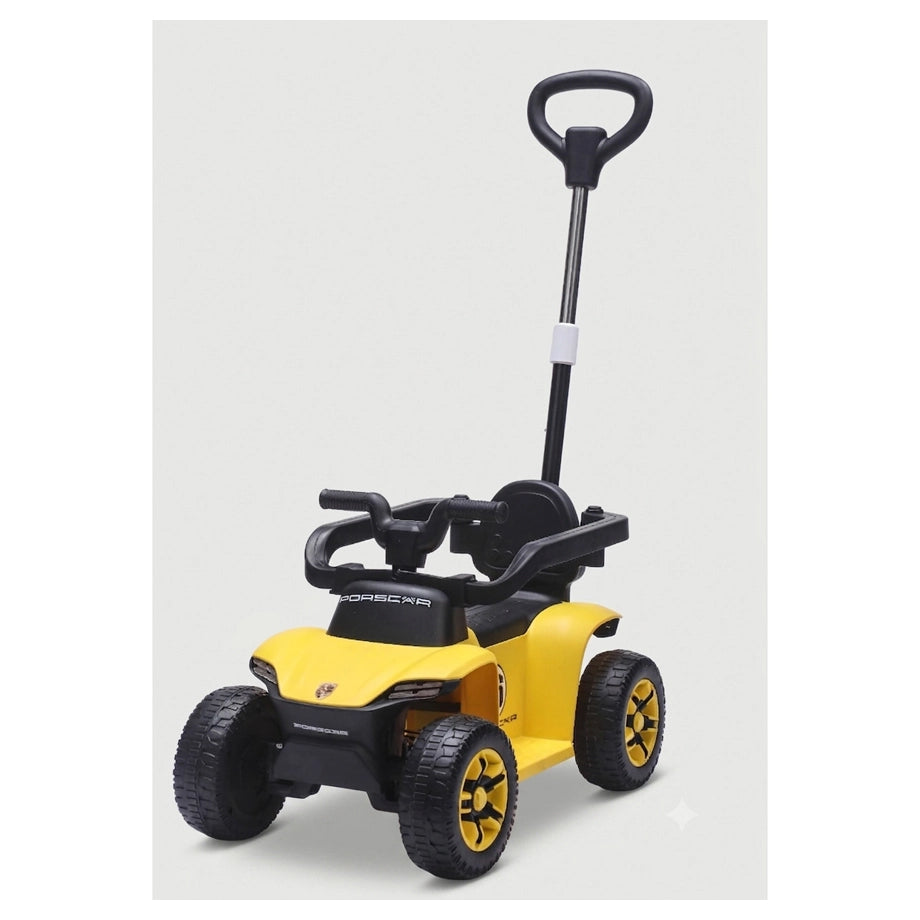 Tobbi Kids 6V 4.5Ah Electric Ride-On Car With Push Bar (Yellow)