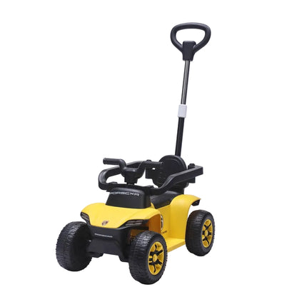 Tobbi Kids 6V 4.5Ah Electric Ride-On Car With Push Bar (Yellow)