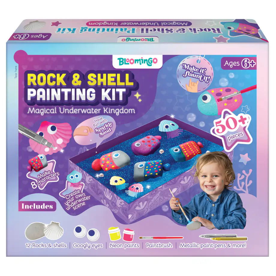 Bloomingo Rock & Shell Painting Kit - Magical Underwater Kingdom