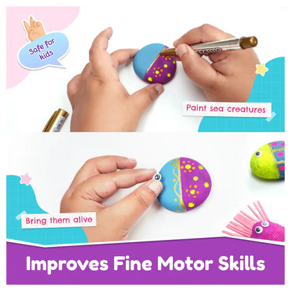 Bloomingo Rock & Shell Painting Kit - Magical Underwater Kingdom